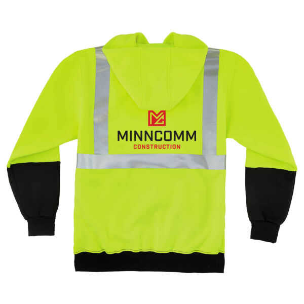 Ergodyne - GloWear Hi-Vis Hooded Sweatshirt - Type R, Class 2, Black Bottom - Printed Logo Thumbnail