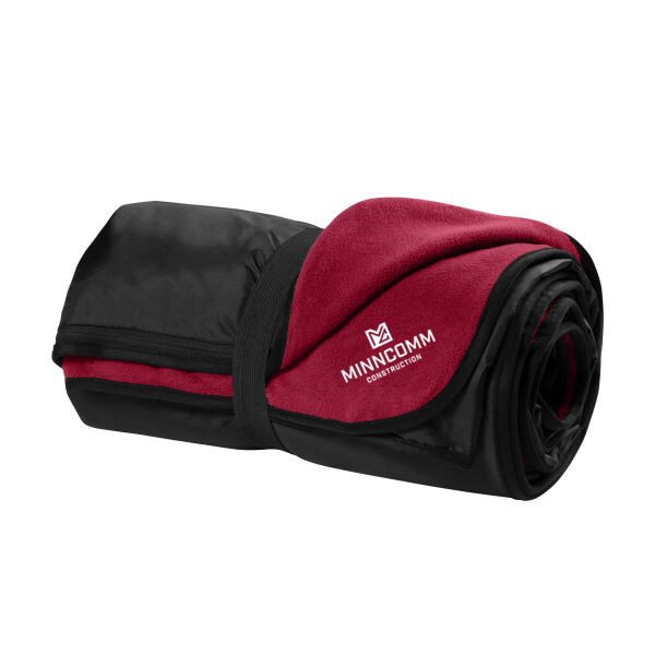 Port Authority® Fleece & Poly Travel Blanket - Embroidered Logo Thumbnail
