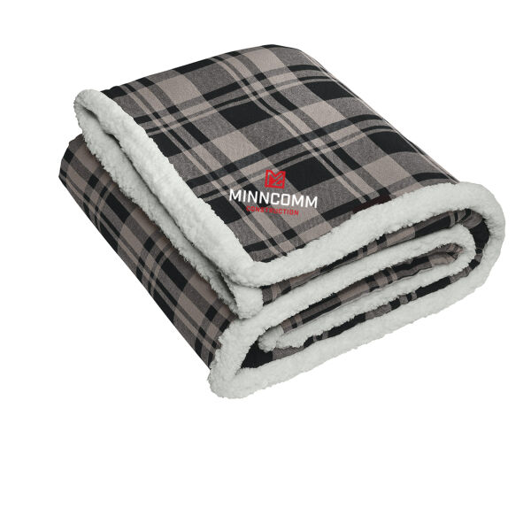 Port Authority ® Flannel Sherpa Blanket - Embroidered Logo Thumbnail