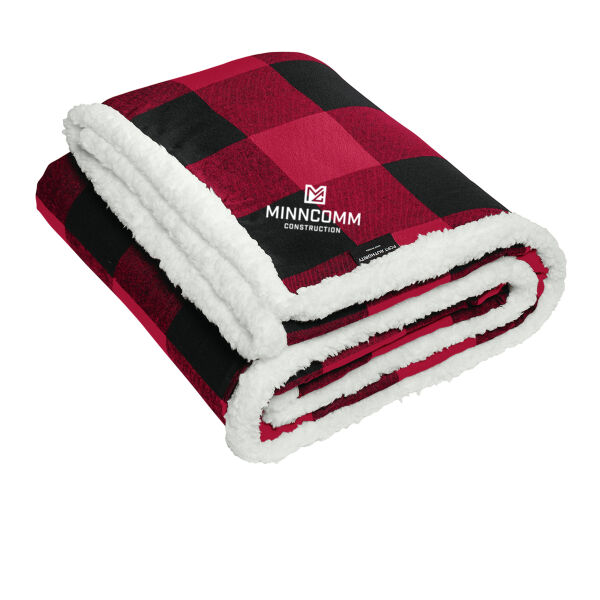 Port Authority ® Flannel Sherpa Blanket - Embroidered Logo Thumbnail