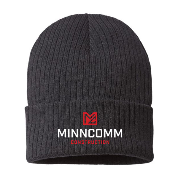 Atlantis Headwear - Sustainable Rib Cuffed Beanie - Embroidered Logo Thumbnail