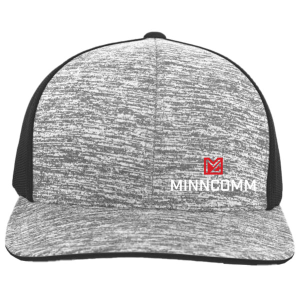 Pacific Headwear - Aggressive Heather Trucker Snapback Cap - Embroidered Logo Thumbnail