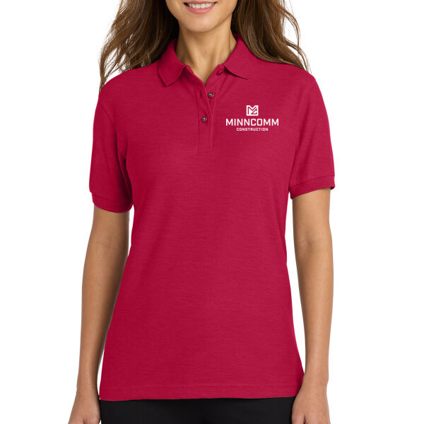Port Authority® Women's Silk Touch™ Polo - Embroidered Logo Thumbnail