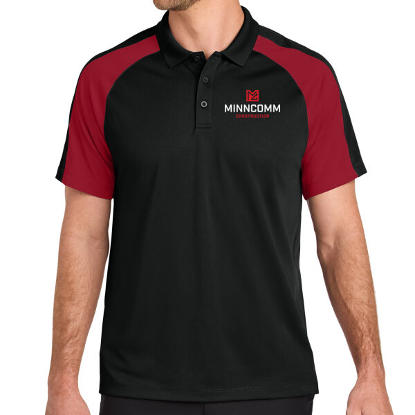 Port Authority® Wearever Performance Pique Colorblock Polo - Embroidered Logo Thumbnail