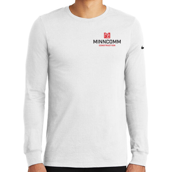 Nike Dri-FIT Cotton/Poly Long Sleeve tee - Printed Logo Thumbnail