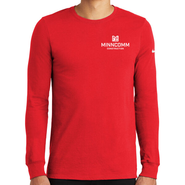 Nike Dri-FIT Cotton/Poly Long Sleeve tee - Printed Logo Thumbnail